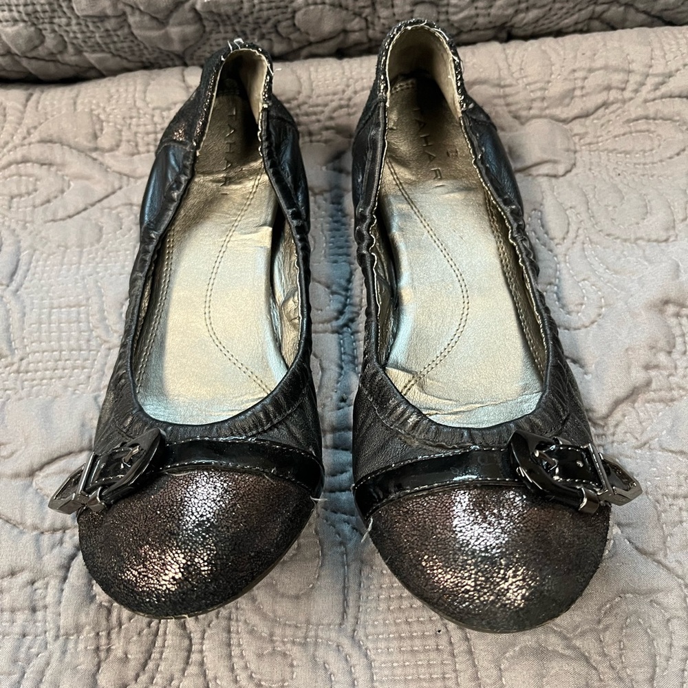 Tahari Black Ballet Flats